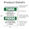 Signmission Safety Culture Sign, 7 in Width, Vinyl Decal, Rectangle, Bilingual OS-2PACK-TS-D-710-L-11866 - alternate 3
